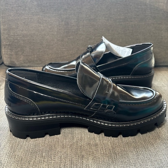 Massimo Dutti Shoes - Massimo Dutti Black Leather Track Chunky Loafers NWT Women’s 8US 39EUR 90s Look